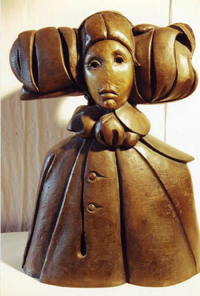Skulptur mit dem Titel "Buste féminin" von José  Herrera, Original-Kunstwerk