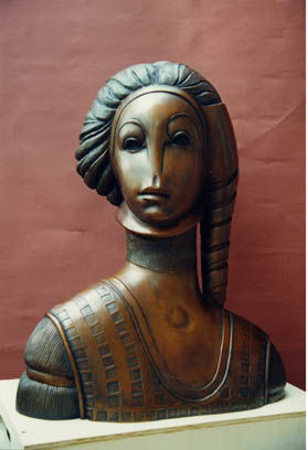 Sculpture intitulée "Bust of my Land" par José  Herrera, Œuvre d'art originale