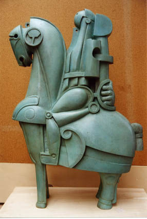 Escultura intitulada "horseman  1/6 (prof…" por José  Herrera, Obras de arte originais