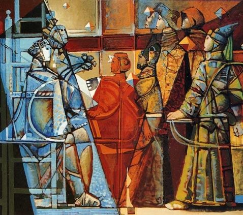 Painting titled "la composante de l'…" by José  Herrera, Original Artwork