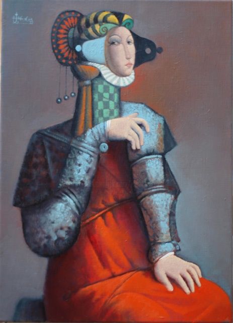 Painting titled "Righteousness" by José Herrera, Original Artwork, Oil