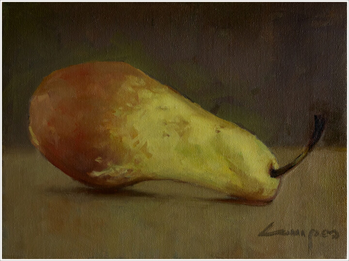 Painting titled ""La Pera"" by Jose Luis Santamaria Campos, Original Artwork, Oil