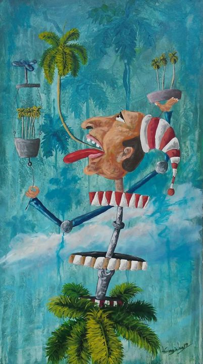 Peinture intitulée "Duende" par José Manuel Gonzàlez, Œuvre d'art originale, Acrylique