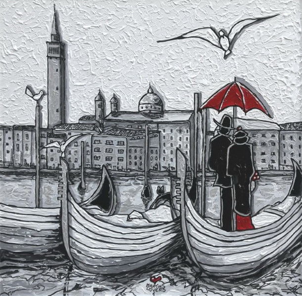 Pittura intitolato "Venise-80x80.jpg" da Martins Lovers, Opera d'arte originale, Acrilico