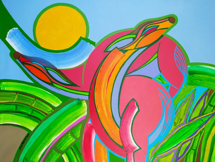 Peinture intitulée "Romance of love" par José Miguel, Œuvre d'art originale, Acrylique