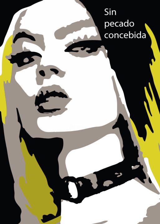 Digitale Kunst getiteld "Sin pecado concebida" door Josep Domènech, Origineel Kunstwerk, 2D Digital Work
