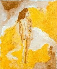 Pintura intitulada "Figura d'esquena" por Josep Lluís Benet Vidal, Obras de arte originais