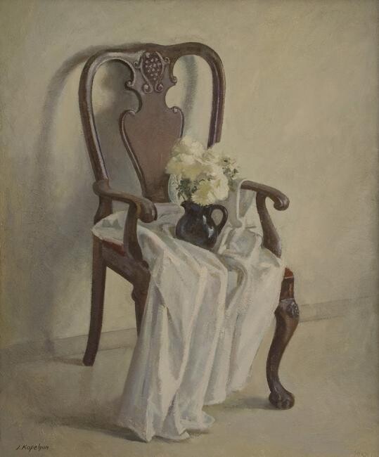 Painting titled "Armchair" by Joseph Kapelyan, Original Artwork, Oil