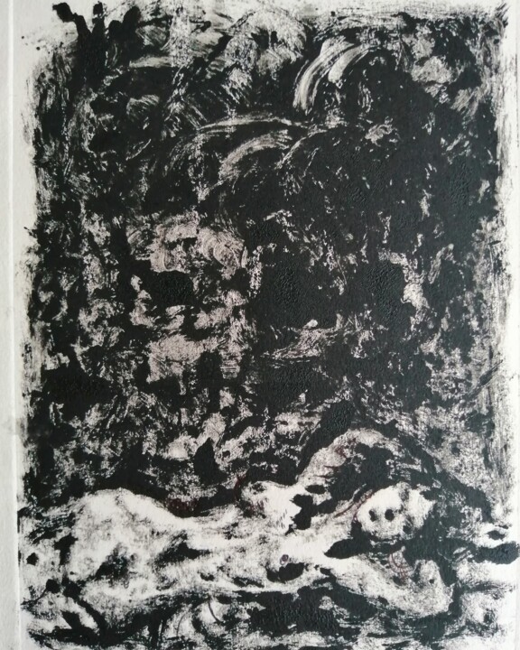 Incisioni, stampe intitolato "The BLACK FOREST" da Joseph Urie, Opera d'arte originale, Monotipo
