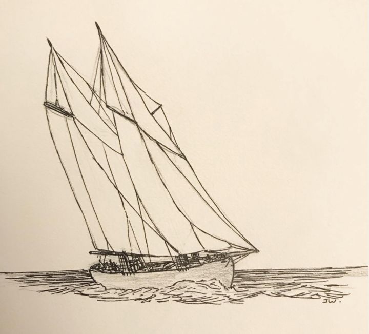 Bateau A Voile Dessin Par Josephdessine Artmajeur
