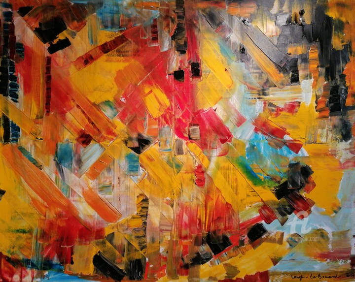 Painting titled "Sonate" by Joséphine De Bouard, Original Artwork, Oil