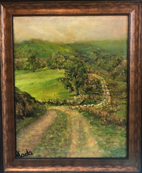 Painting titled "Breath of autumn" by Josephine Florens, Original Artwork, Oil