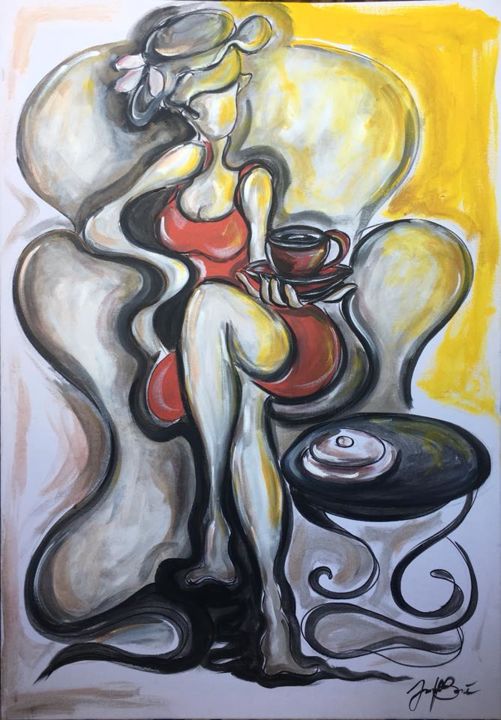 Painting titled "Invitation" by Josephine Bonì, Original Artwork