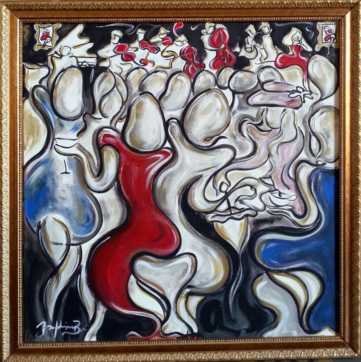 Pintura intitulada "La Festa" por Josephine Bonì, Obras de arte originais, Outro