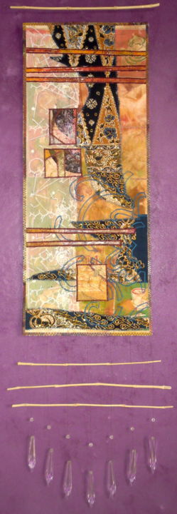 Art textile intitulée "Le torchon de Mémé 1" par Joséphine Montiel, Œuvre d'art originale,
