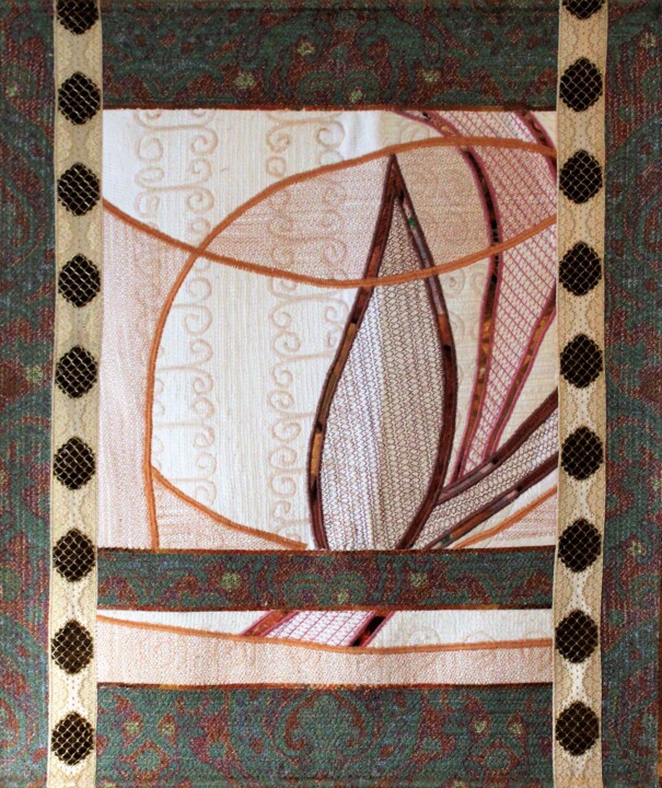Arte tessile intitolato "Flamboyant" da Joséphine Montiel, Opera d'arte originale, Tessuto Montato su Telaio per barella in…