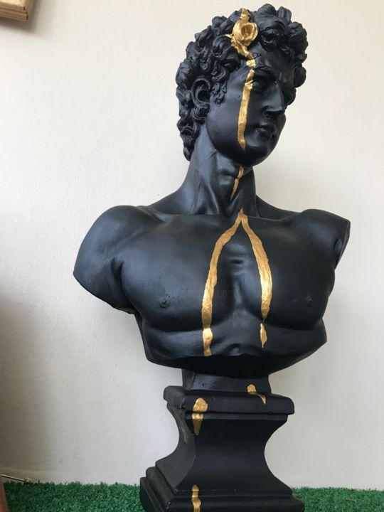 Sculpture titled "Sculpture de David" by Modernart, Original Artwork, Acrylic