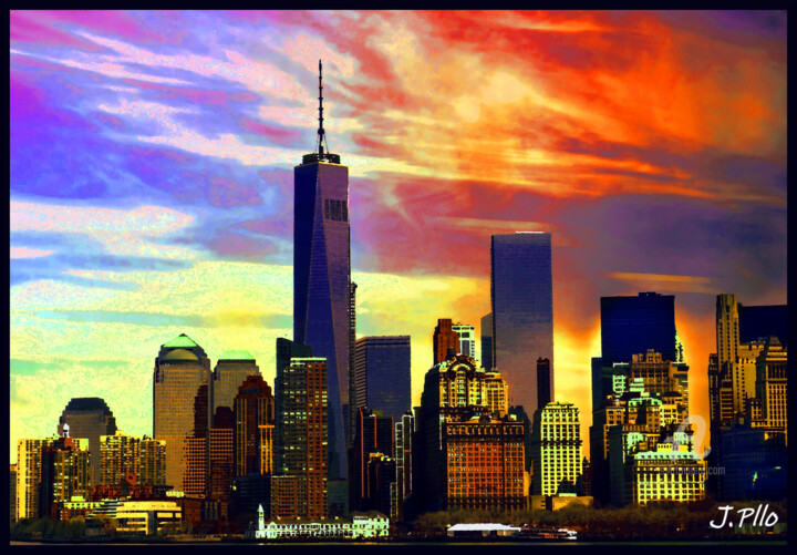Digital Arts titled "NY7" by Joseph Pllo, Original Artwork, Digital Painting