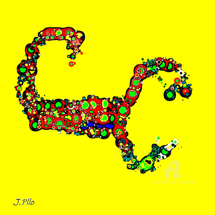 Arte digital titulada "skorpio" por Joseph Pllo, Obra de arte original, Pintura Digital