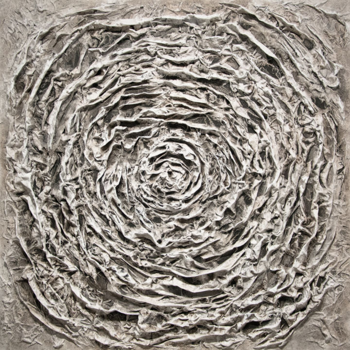 Malerei mit dem Titel "Rosa del desierto" von Josep Obradors, Original-Kunstwerk, Acryl