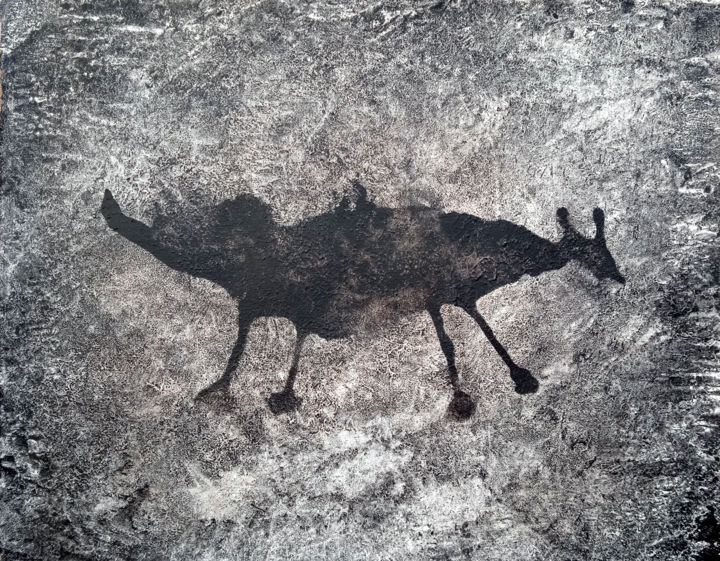 Pintura titulada "Coyote" por Josep Obradors, Obra de arte original, Pigmentos