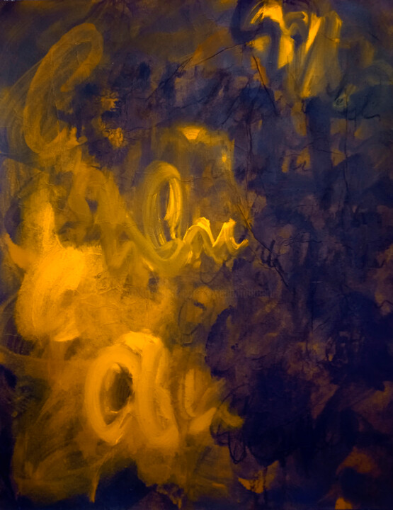 Pintura titulada "Yellow composition" por Josep Obradors, Obra de arte original, Acrílico