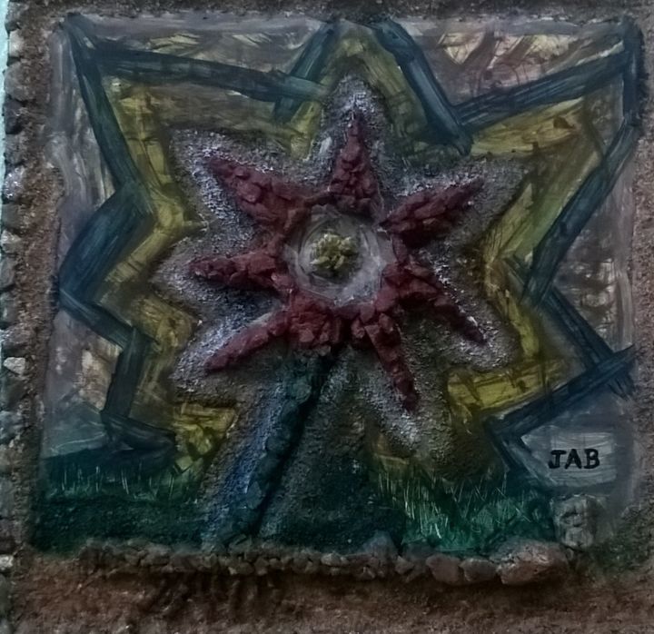 제목이 "Flor de pedra"인 미술작품 Jab로, 원작, 수채화