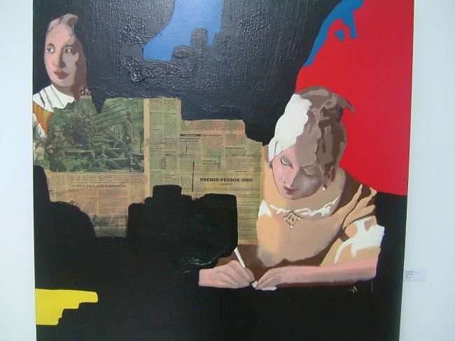 Peinture intitulée "Homenagem a Vermeer…" par José Vieira, Œuvre d'art originale