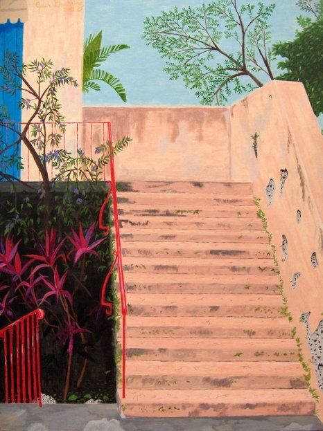 Painting titled ""Venetian Steps"" by Josh Goehring, Original Artwork