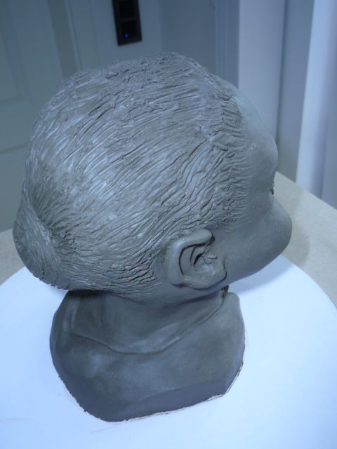 Sculpture intitulée "caricature jeune fi…" par Josi Rica, Œuvre d'art originale, Argile