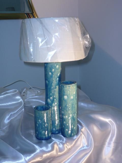 Sculpture titled "LAMPE CERAMIQUE EMA…" by Josi Rica, Original Artwork, Ceramics