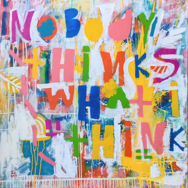 Peinture intitulée "Nobody thinks what…" par Josiah Stam, Œuvre d'art originale, Aérographe