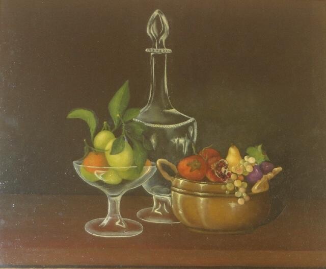 Peinture intitulée "Fruits du midi" par Josiane Amblard, Œuvre d'art originale