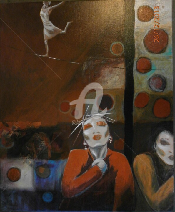 Peinture intitulée "Circus" par Jo Croiset, Œuvre d'art originale, Acrylique
