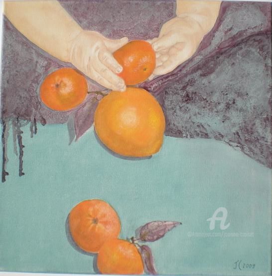 Peinture intitulée "Oranges" par Jo Croiset, Œuvre d'art originale, Huile