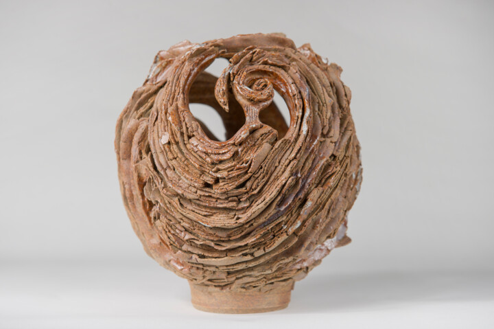 Sculpture intitulée "Lumiere" par Josiane Vedrine, Œuvre d'art originale, Céramique