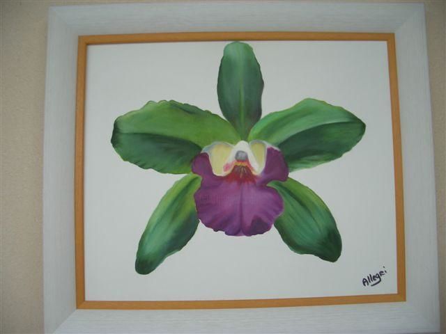 Peinture intitulée "ORCHIDEE THAI" par Allegri, Œuvre d'art originale
