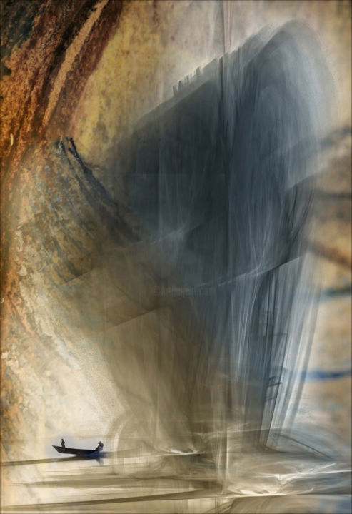 Digital Arts titled "Géant des mers" by Josiane Chevalier, Original Artwork, Digital Painting