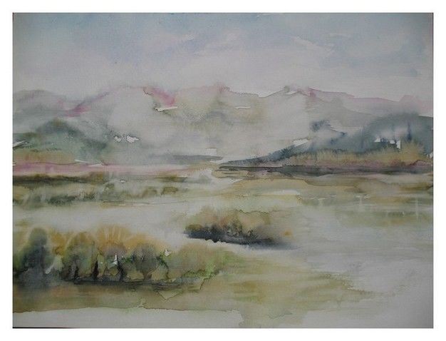 Peinture intitulée "Automne en Auvergne" par Josiane Flotte, Œuvre d'art originale,