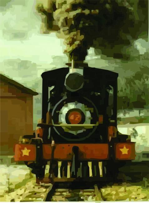 Artes digitais intitulada "O trem" por Josil, Obras de arte originais