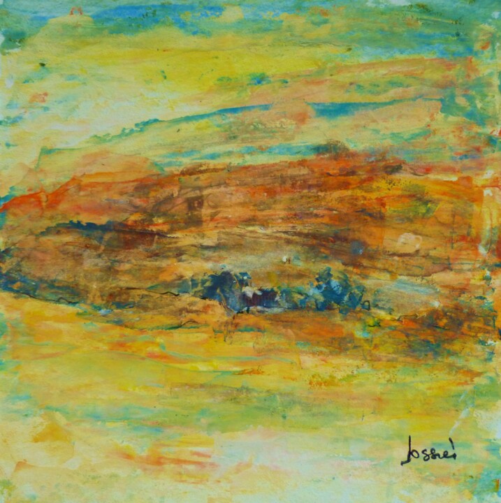Peinture intitulée "paysage abstraction…" par Patrick Jossier, Œuvre d'art originale, Acrylique