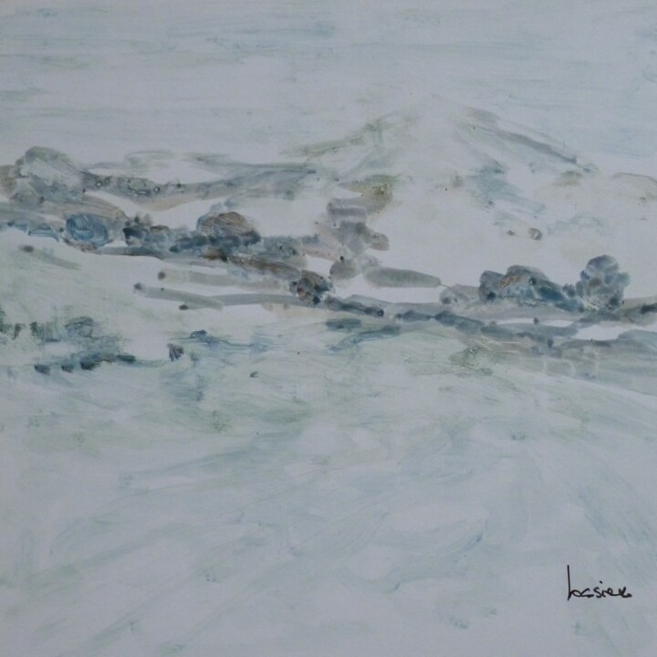 Peinture intitulée "paysage . Le mont." par Patrick Jossier, Œuvre d'art originale, Acrylique