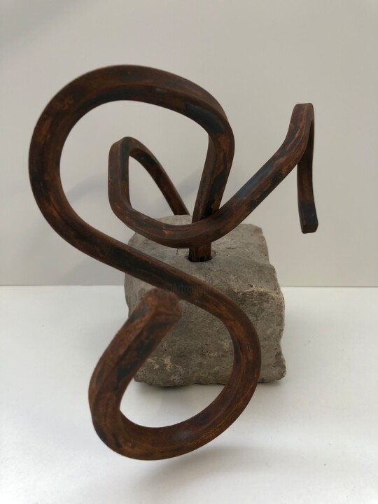 Escultura titulada "Sustraiak 4" por Josu Goenaga, Obra de arte original, Metales