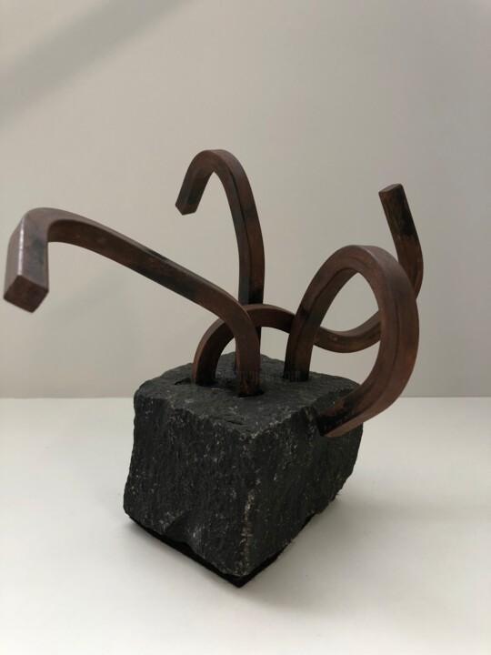 Escultura titulada "Sustraiak 11" por Josu Goenaga, Obra de arte original, Metales