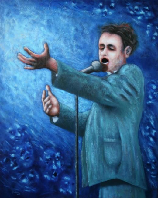 Painting titled "Le chanteur" by Joshua, Original Artwork