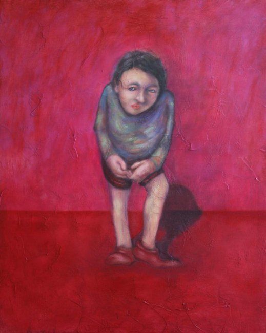 Peinture intitulée "Que rojo" par Joshua, Œuvre d'art originale, Huile