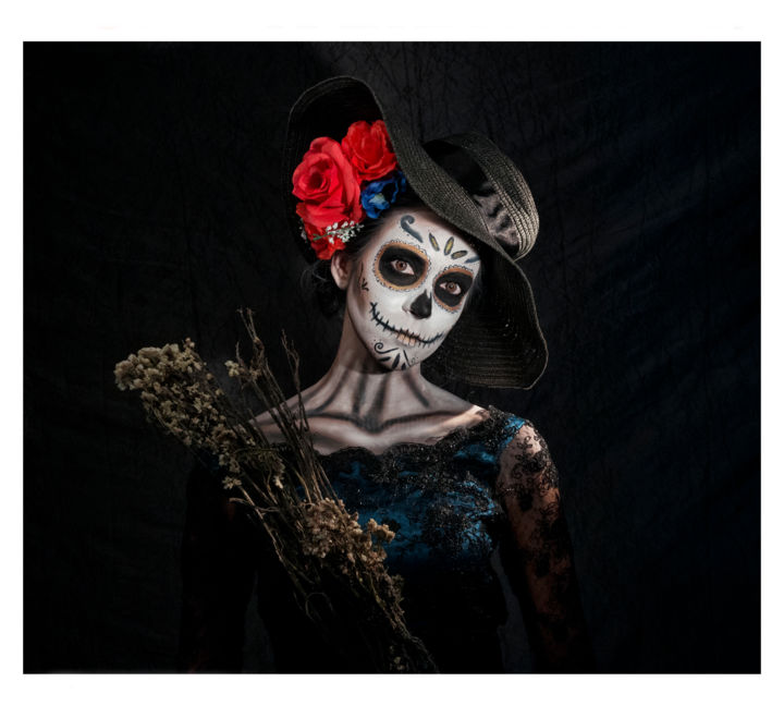 Photography titled "catrina sombrero" by Josué Lago, Original Artwork