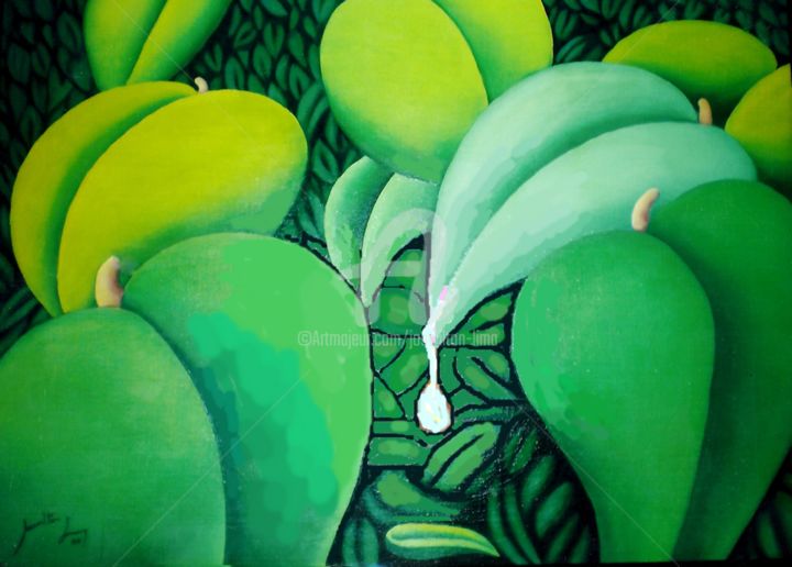 Pintura intitulada "Tropical / tropico" por Joswilton Lima, Obras de arte originais, Óleo