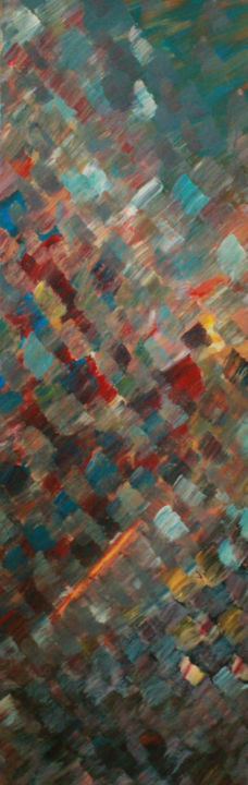 Painting titled "nuée de pappixels" by Pi, Original Artwork, Acrylic