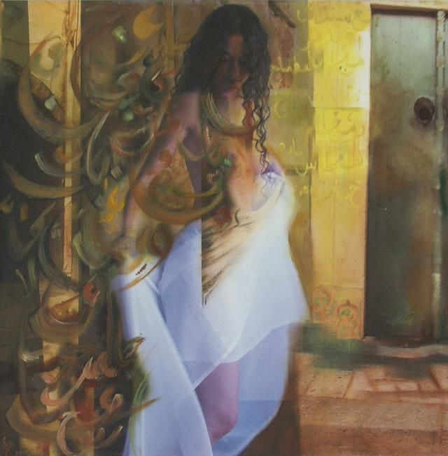 Peinture intitulée "Médina 1" par Jouda Guerfali Gomri, Œuvre d'art originale, Huile
